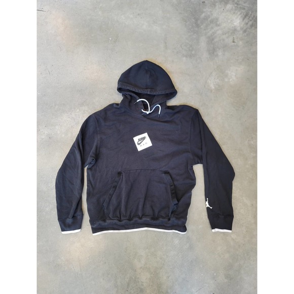jordan jump man black hoodie sz Large - Picture 1 of 4